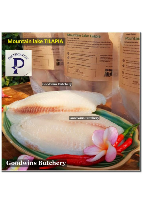 Freshly frozen Pacific Catch MOUNTAIN LAKE TILAPIA FILLETS (price/bag 300g 2pcs)